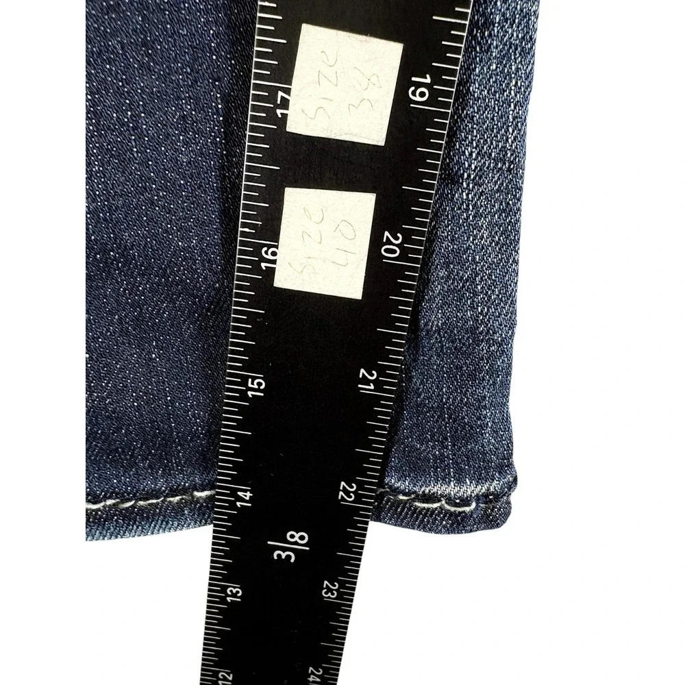 Big Star Liv Capri Jeans Womens 31 Dark Wash Indigo Midrise Faded Workwear Denim